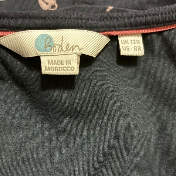 Boden Womens Mabel Long Sleeve Navy Dress With Lock And Key Print Size 8 - Picture 7 of 9